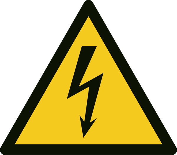 Elektrisk spänning Varningsskylt A351PN