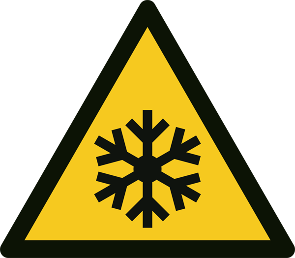 Varningsskylt för låg temperatur A368PN