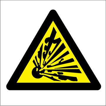 Fara explosionsrisk - Fotoluminescerande Stel - 150 x 150 mm