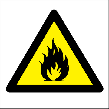 Brandrisk - Fotoluminescerande Stel - 150 x 150 mm