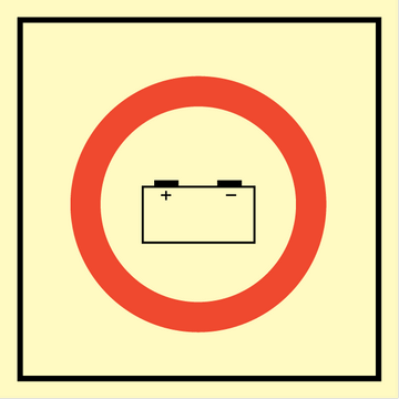 Nödströmkälla - Fotoluminescerande självhäftande vinyl - 150 x 150 mm