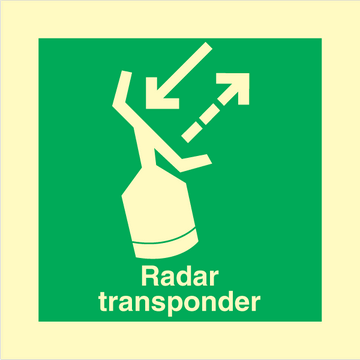 Radartransponder - fotoluminescerande självhäftande vinyl - 150 x 150 mm