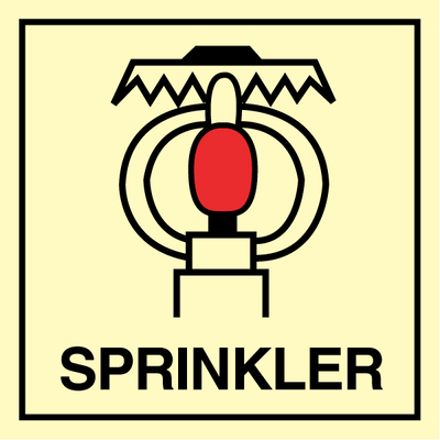 Utrymme skyddat av sprinkler