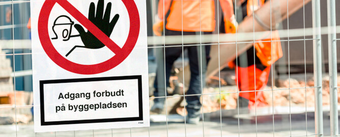 Skyltar för byggarbetsplatser