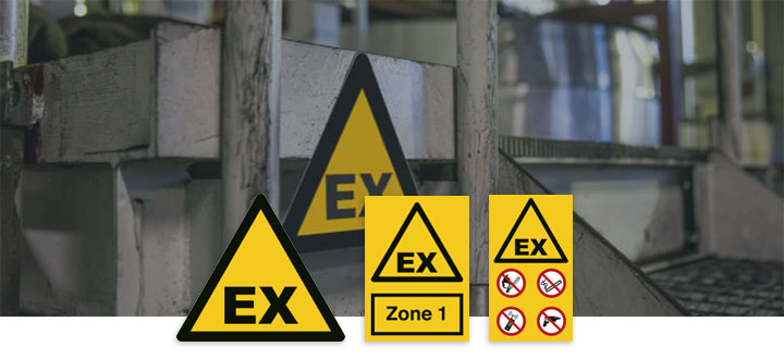 Skyltar för explosionsrisk